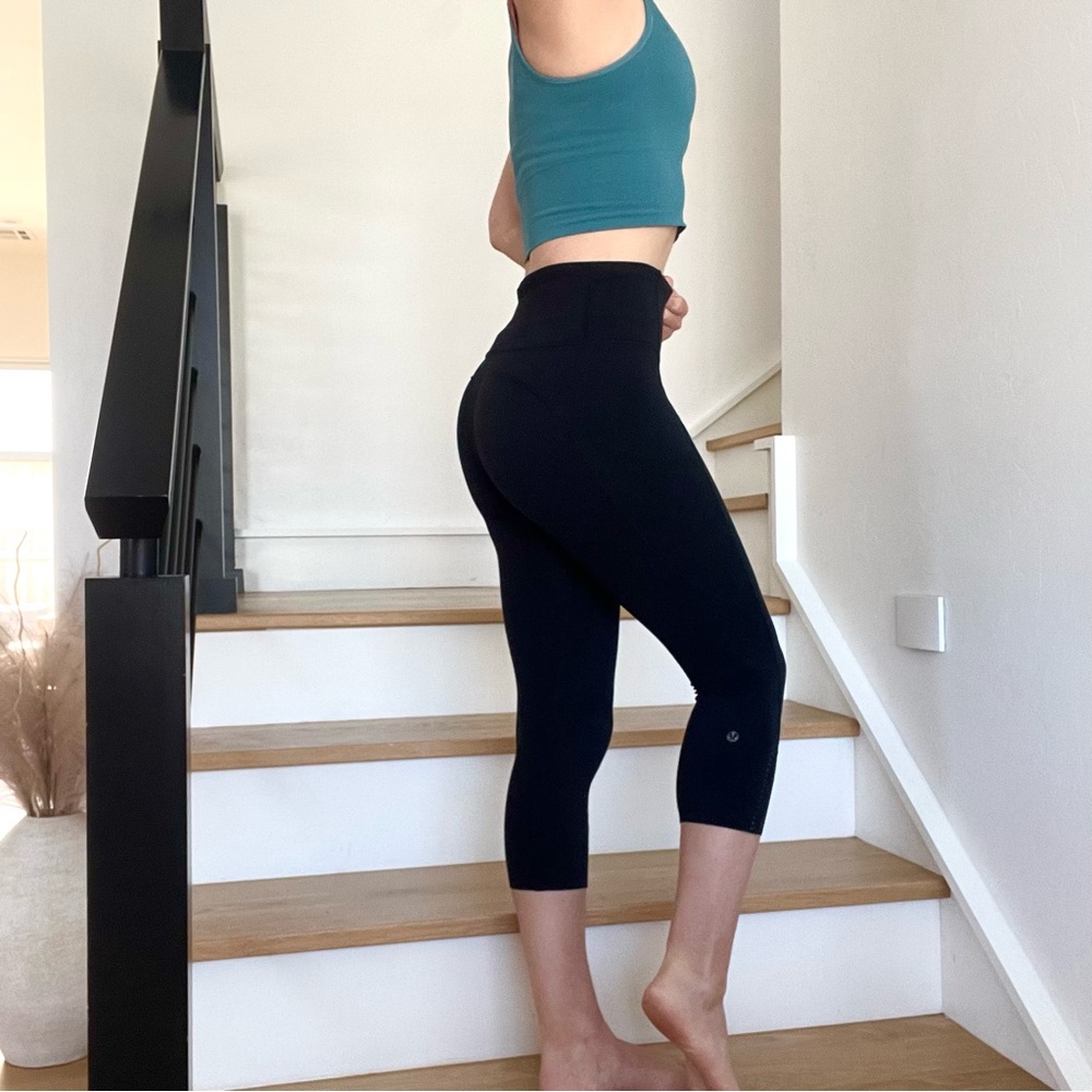 Lululemon Athletica Fast and Free II Nulux 19” Cropped Yoga Leggings Size 6